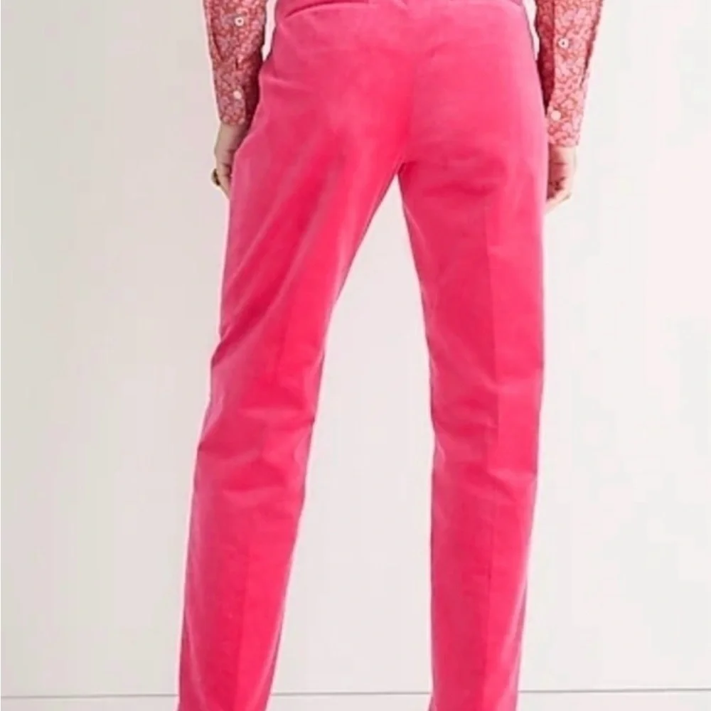 J. Crew Suit Dragonfruit Pink Velvet Featuring the Willa Blazer & Kate Trousers - Picture 6 of 16